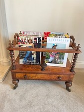 Antique Burr Walnut Canterbury