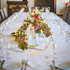  2 Set Floral Hoop Centerpiece for Table Decorations Wreath Hoops Metal