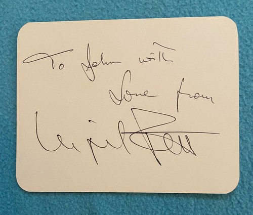 Ingrid pitt signed white - white, card