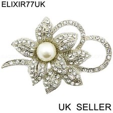 NEW LARGE SILVER DIAMANTE