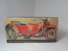 Harley-Davidson 1933 MOTORCYCLE / SIDECAR BANK - - Limited Edition - - RED