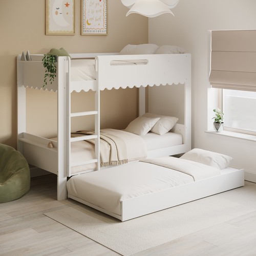 White scalloped triple - scalloped,