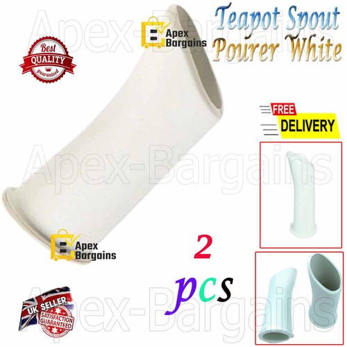 Teapot spout pourer white - 2x,