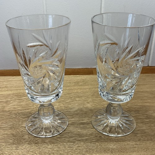 Two vintage handcut crystal - two,