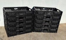 10 x Collapsible Plastic Storage Boxes Folding Crate 600 x 400mm - Various Sizes