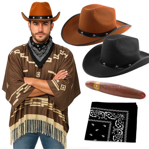 Western eastwood poncho brown - western,