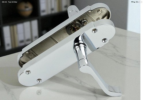 Polished chrome door - polished, handle