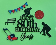 Lawn Bowls  Themed cake topper