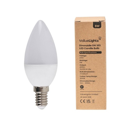 Frosted candle bulb - led, lamp