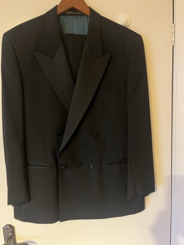 Gents black tuxedo suit - gents, chest