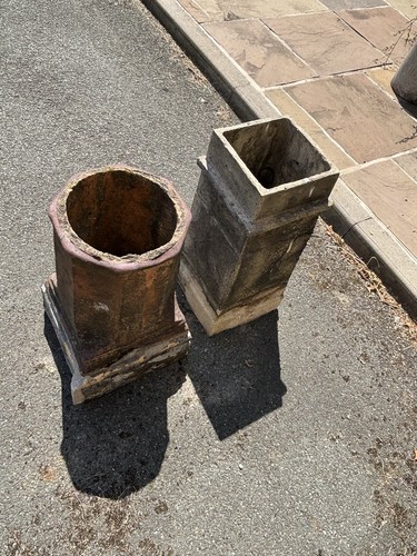 Vintage chimney pot plant herb - pot,