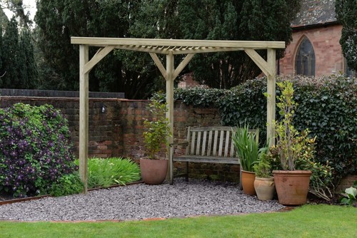 Corner garden pergola kit - garden,