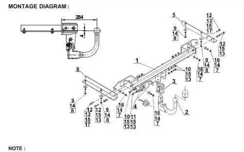 Detachable swan neck tow bar - tow,