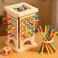 3 in 1 Wooden Stick Game for