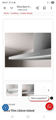 Elica thin 120 wall hood - thin,