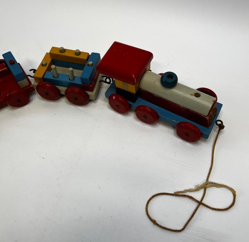 Vintage wooden toy train - vintage,