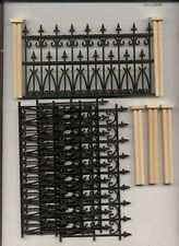 VICTORIAN FENCE & POST SET BLACK  - 1/12 scale dollhouse miniature  NW100P  9pcs