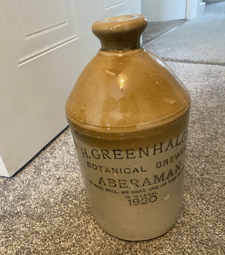Rare antique stoneware flagon - antique,