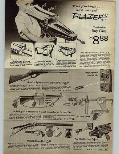 1966 paper toy gun - paper, plazar