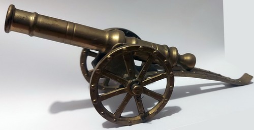 Ornamental brass cannon - brass,