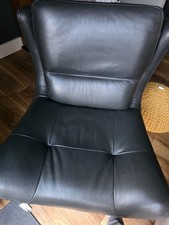 Sofology Grey Leather Swivel