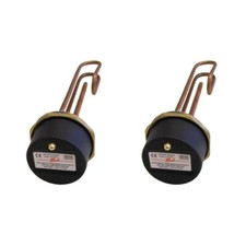 2 x Heatrod/Shel C11ATS Copper Immersion Heater with Safety Thermostat - 11"