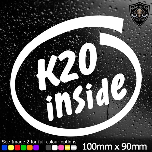 K20 inside car - inside, sticker