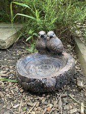 Birds on Log Garden Bird Bath