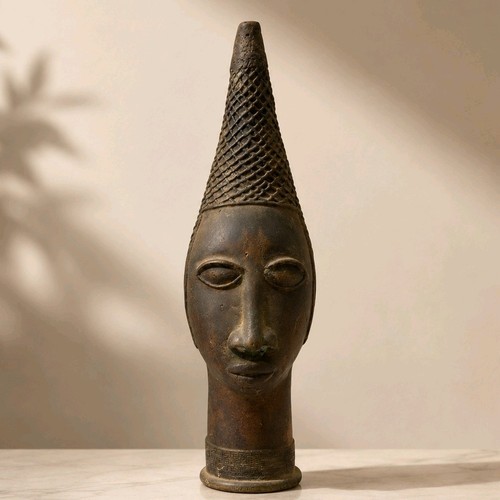 Vtg benin bronze - bronze, queen
