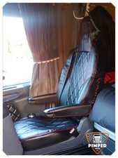 SCANIA vabis R-series 2014-.. Full ECO LEATHER SEAT COVERS Black