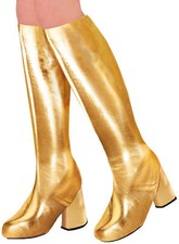 Disco GoGo Boot Boots Tops Shoe Covers 60s 70s 1970s Retro Fancy Dress Costume