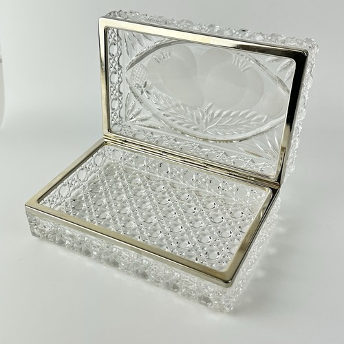 Antique crystal glass casket - crystal,