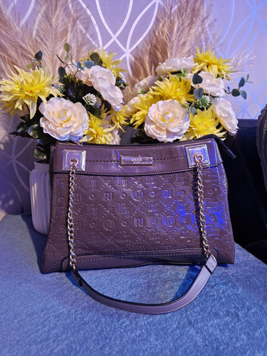 River island brown patent - brown, logo
