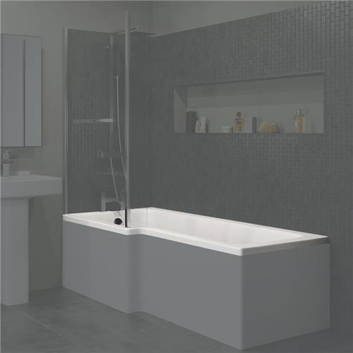 1600mm shaped shower - 1600mm, l