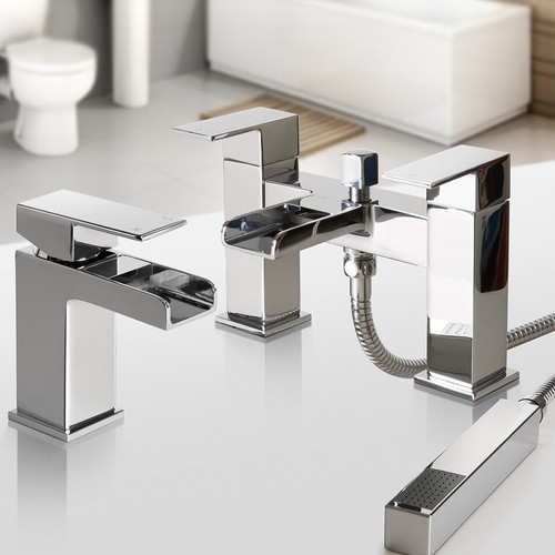 Waterfall bathroom taps chrome - taps,