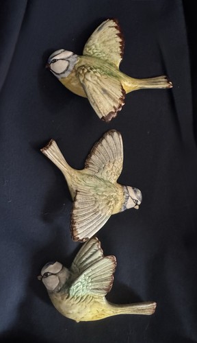 Beswick blue tit - blue, wall