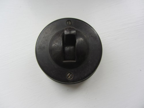 Vintage bakelite light switch - bakelite,