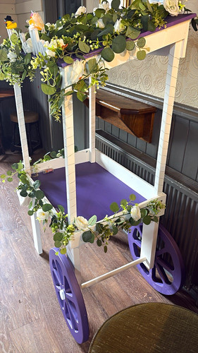 Wedding wooden candy cart - wedding, with
