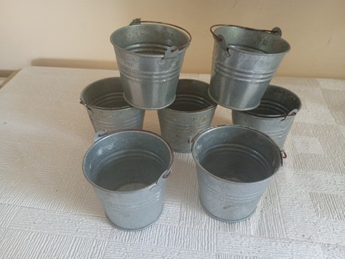 Buckets small galvanised - buckets, 7