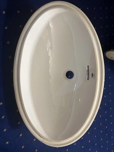 Roca white oval under - white, mounted
