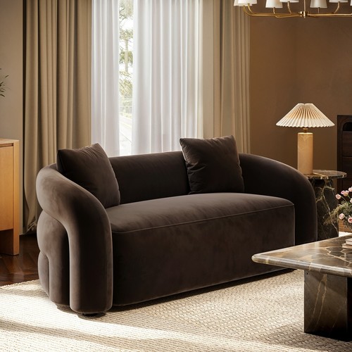Brown velvet modern - brown,