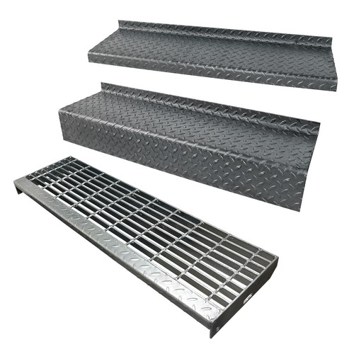 Metal stair tread bar grating - metal,
