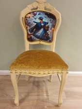 French Style Dining Bedroom Accent Upholstery Chair with Mary Poppins Print