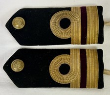 Vintage Epaulette Shoulder Boards x 2 Royal Navy, Lt Lieutenant, Gieves - London