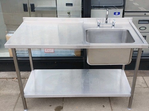 Stainless steel sink 140cm - stainless,