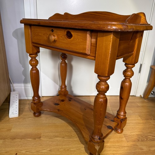 Vintage solid pine bedside - pine,