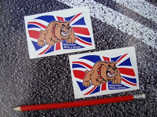 British bulldog stickers - bulldog, union