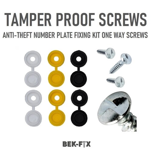 Anti theft number plate fixing - plate,