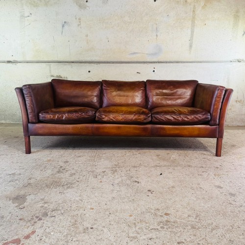 Danish vintage tan leather - danish,