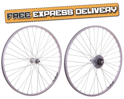 700c pair hybrid bike wheels - hybrid,